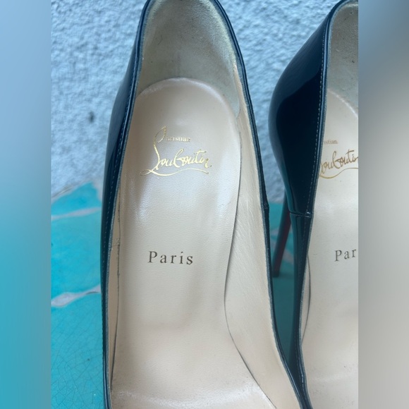 Christian Louboutin Pigalle Follies 100MM Pumps Black Patent - Picture 6 of 16